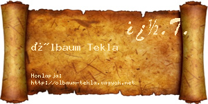 Ölbaum Tekla névjegykártya